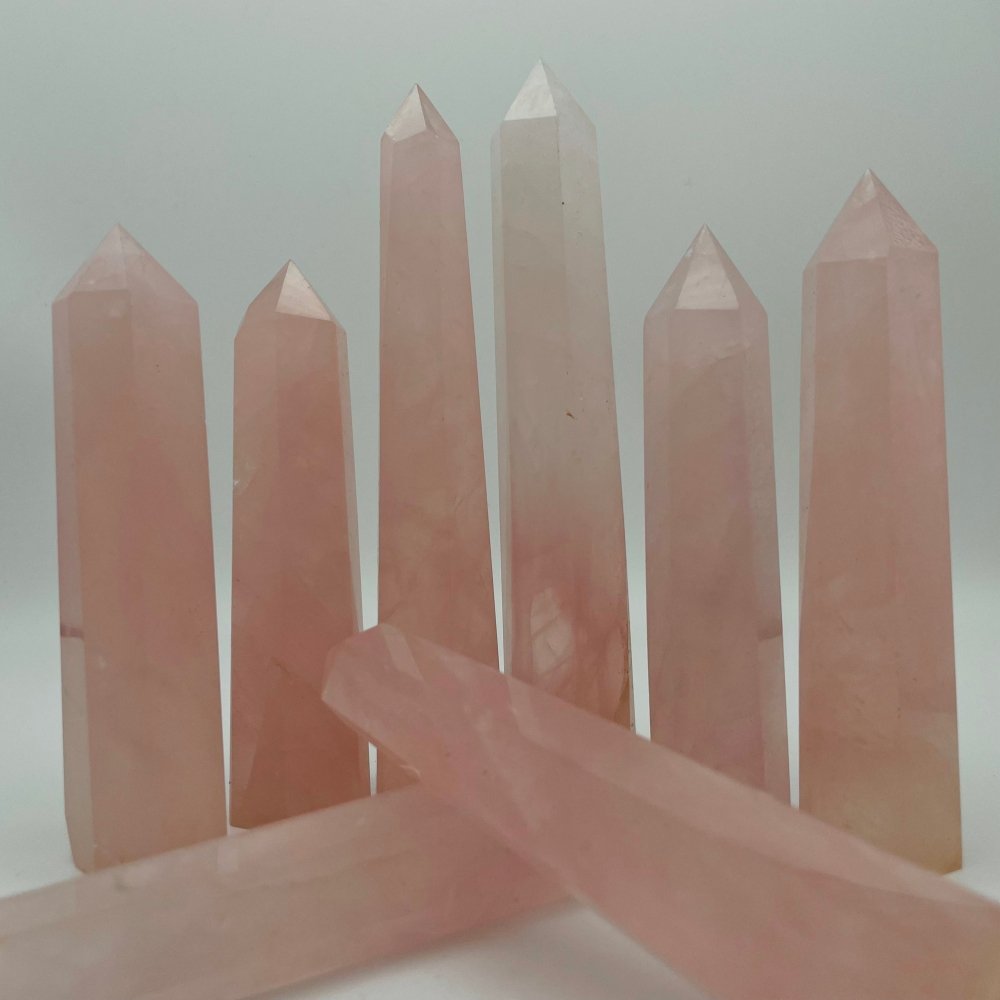 4.7-7in Rose Quartz Crystal Points Tower Wholesale -Wholesale Crystals