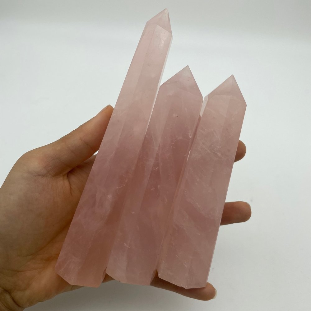 4.7-7in Rose Quartz Crystal Points Tower Wholesale -Wholesale Crystals