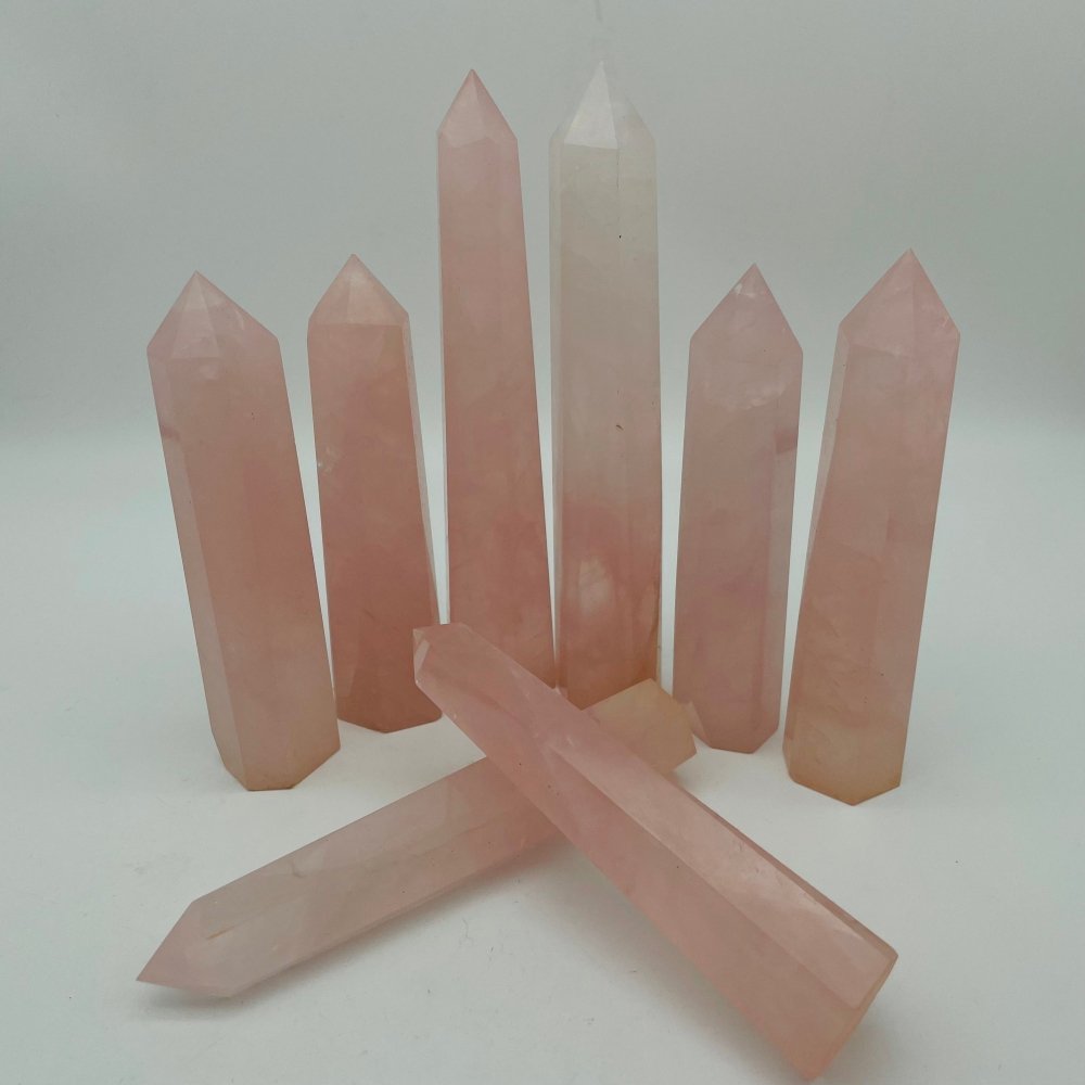 4.7-7in Rose Quartz Crystal Points Tower Wholesale -Wholesale Crystals