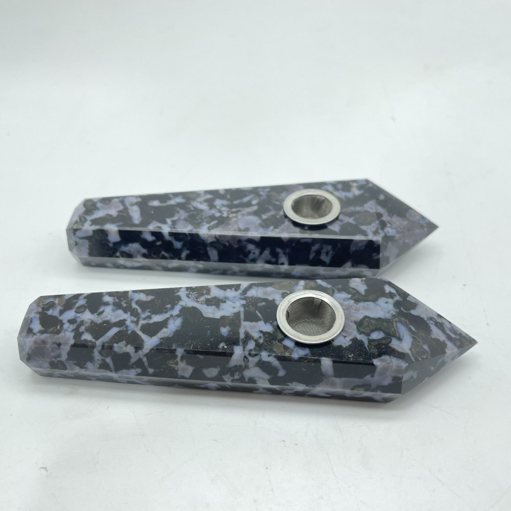 4Types Cigarette Holder Smoking Pipe Sodalite Apatite Smoky Pipe -Wholesale Crystals