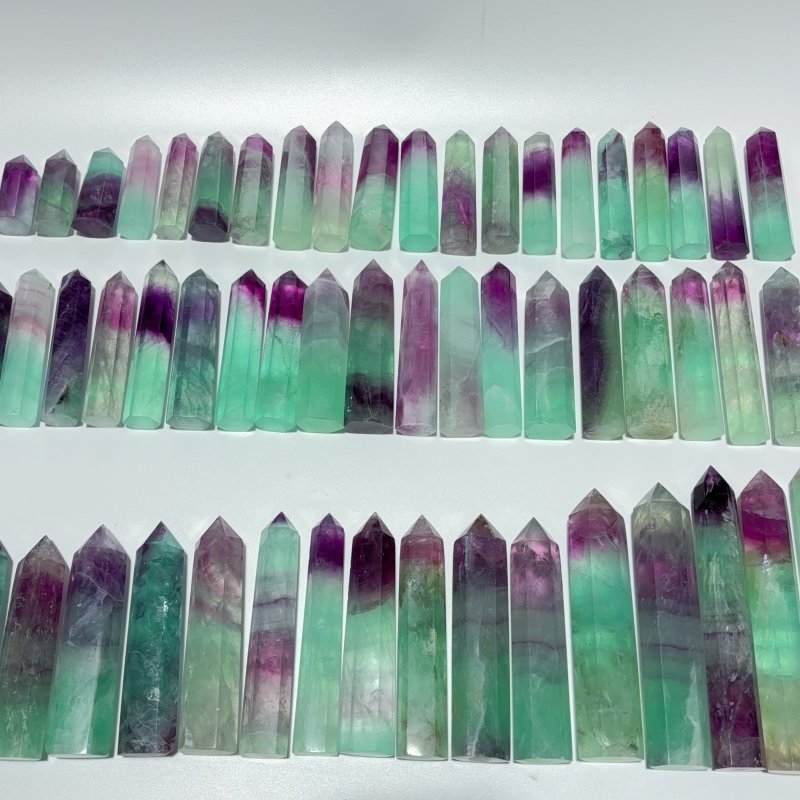 55 Pieces Watermelon Colourful Fluorite Tower -Wholesale Crystals