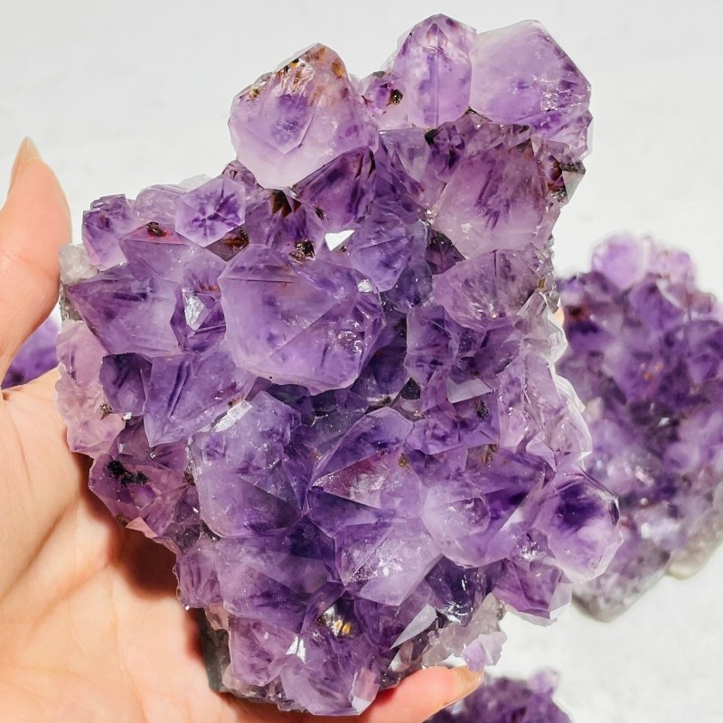 6 Pieces Beautiful Amethyst Cacoxenite Super7 Cluster - Wholesale Crystals