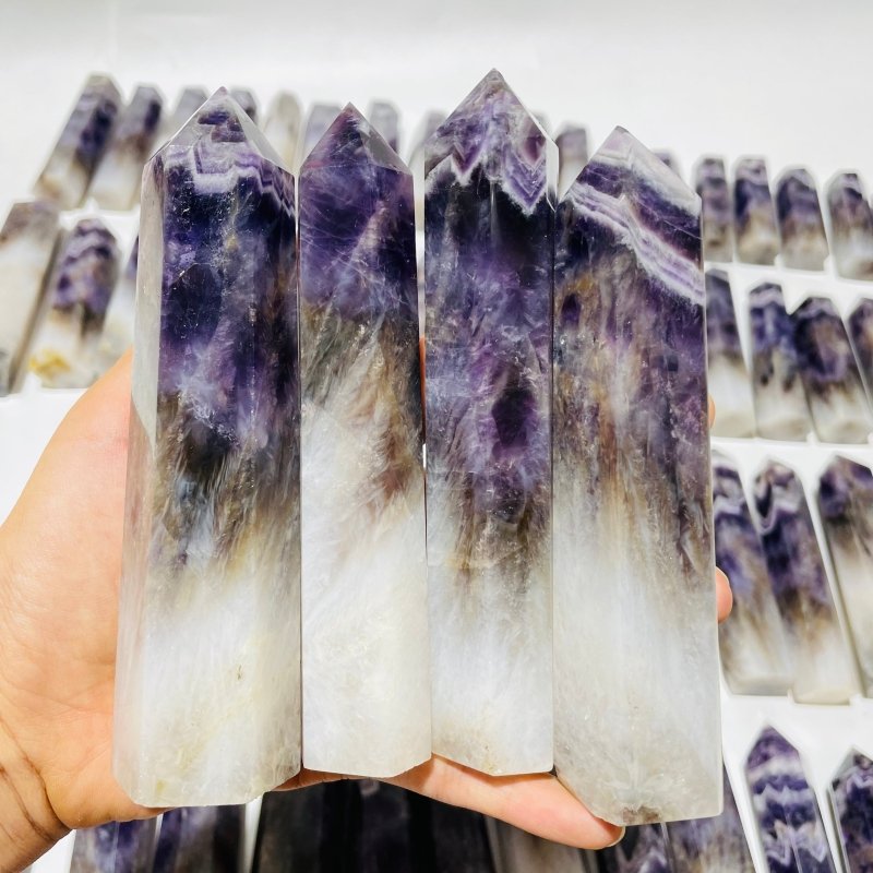 67 Pieces Large Chevron Amethyst Tower -Wholesale Crystals