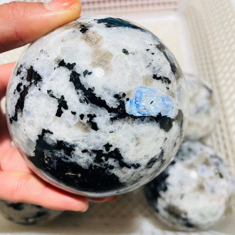 7 Pieces Large Moonstone Sphere Ball -Wholesale Crystals