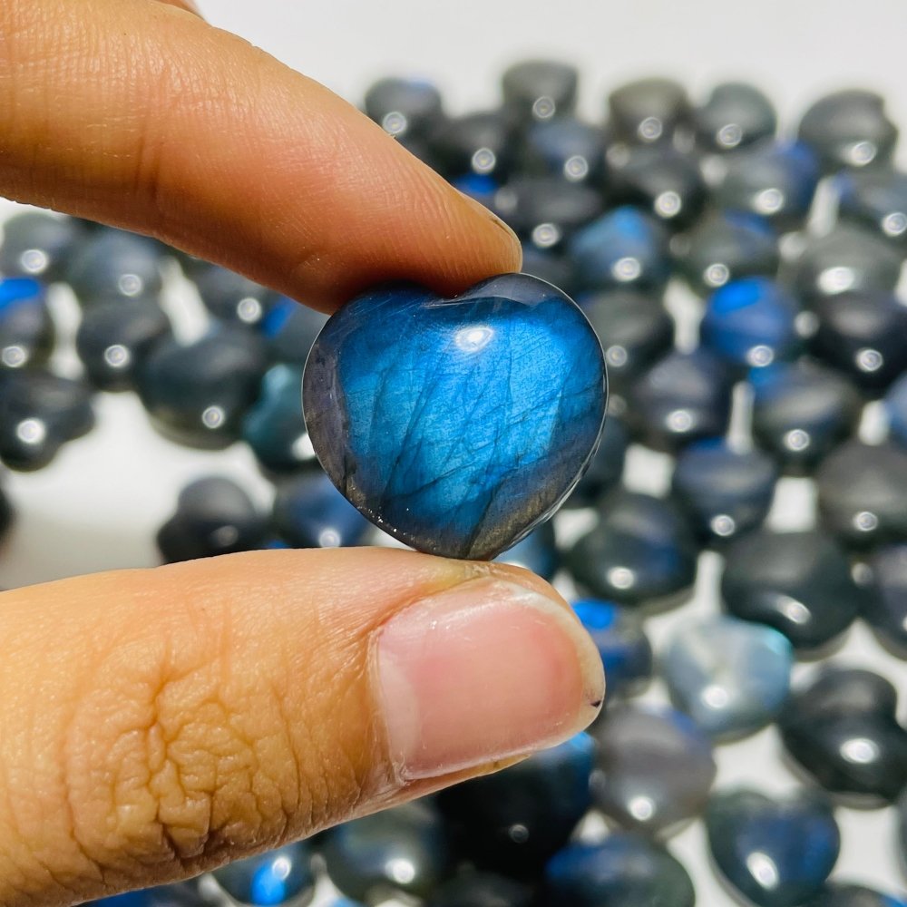 86 Pieces High Quality Mini Labradorite Heart DIY Pendant -Wholesale Crystals