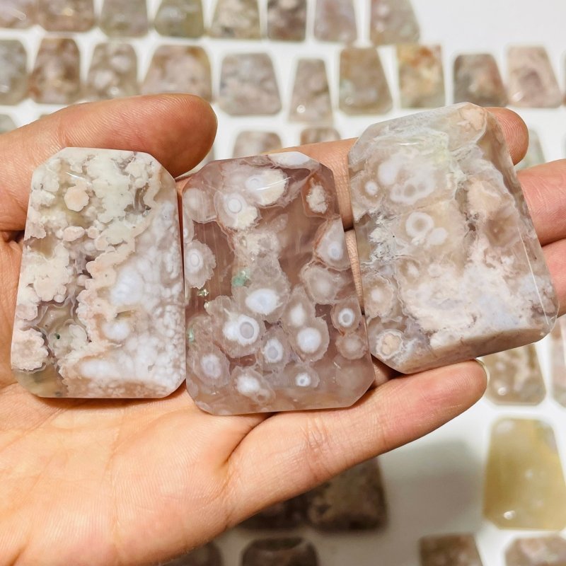 86 Pieces High Quality Sakura Flower Agate Cuboid Box Shape -Wholesale Crystals