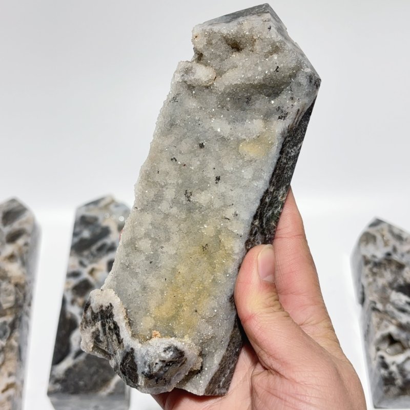 9 Pieces Beautiful Large Geode Sphalerite Four-Sided Tower -Wholesale Crystals