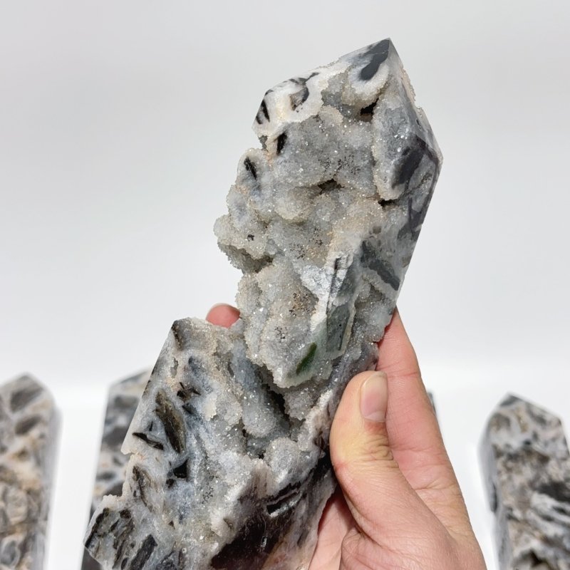 9 Pieces Beautiful Large Geode Sphalerite Four-Sided Tower -Wholesale Crystals