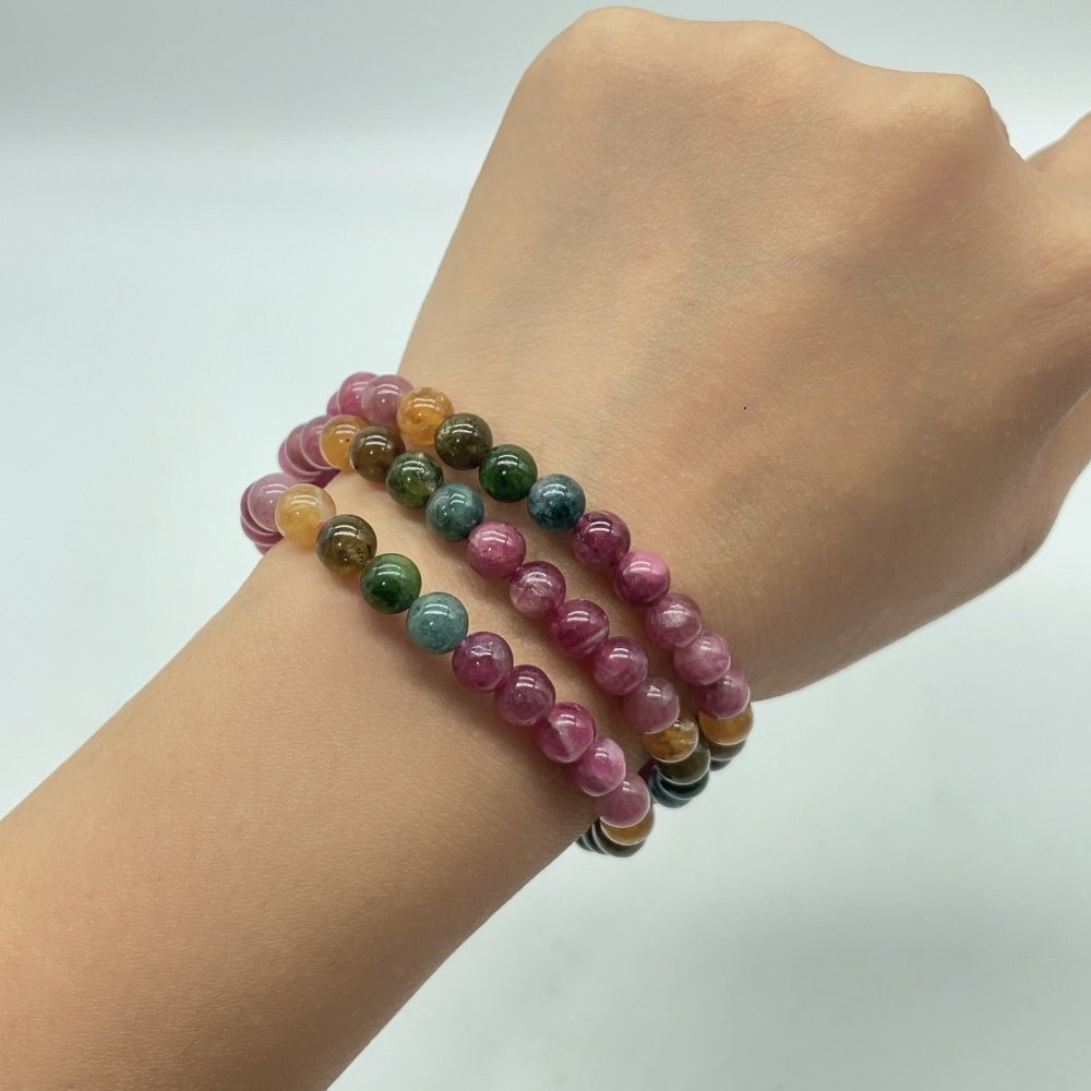 High Quality 3-Loop Coloful Tourmaline Bracelet(HGUB15) -Wholesale Crystals