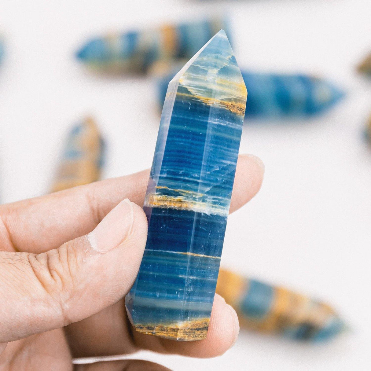 Blue Onyx Wand Quartz Point -Wholesale Crystals