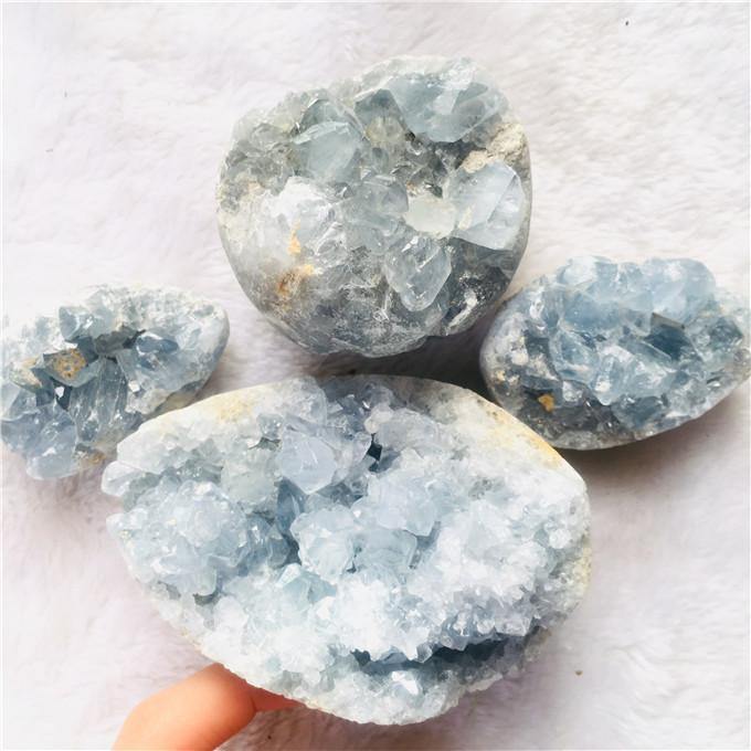 Blue Celestite Clusters Geode -Wholesale Crystals