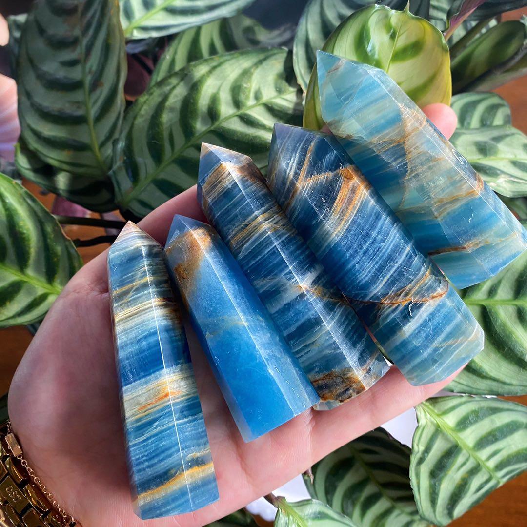 Blue Onyx Wand Quartz Point -Wholesale Crystals