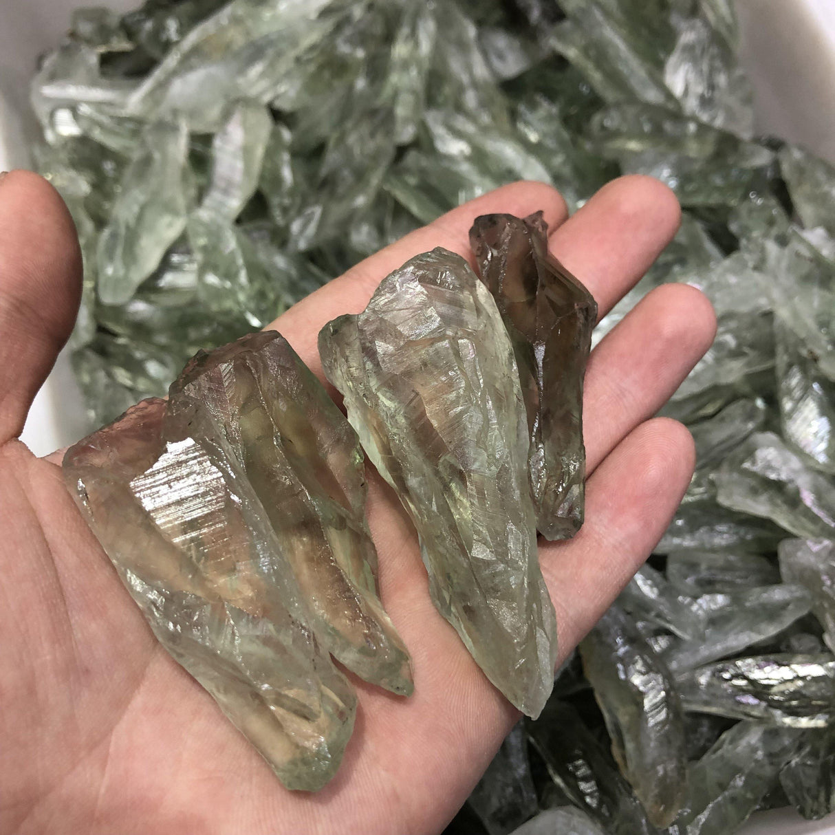 Green amethyst raw -Wholesale Crystals