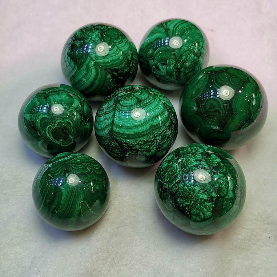 Malachite Spheres Balls -Wholesale Crystals
