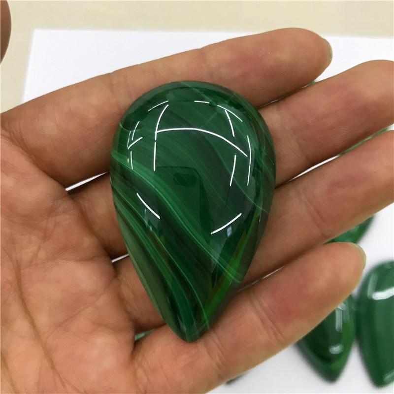 Polished Malachite Teardrop For Jewelry -Wholesale Crystals