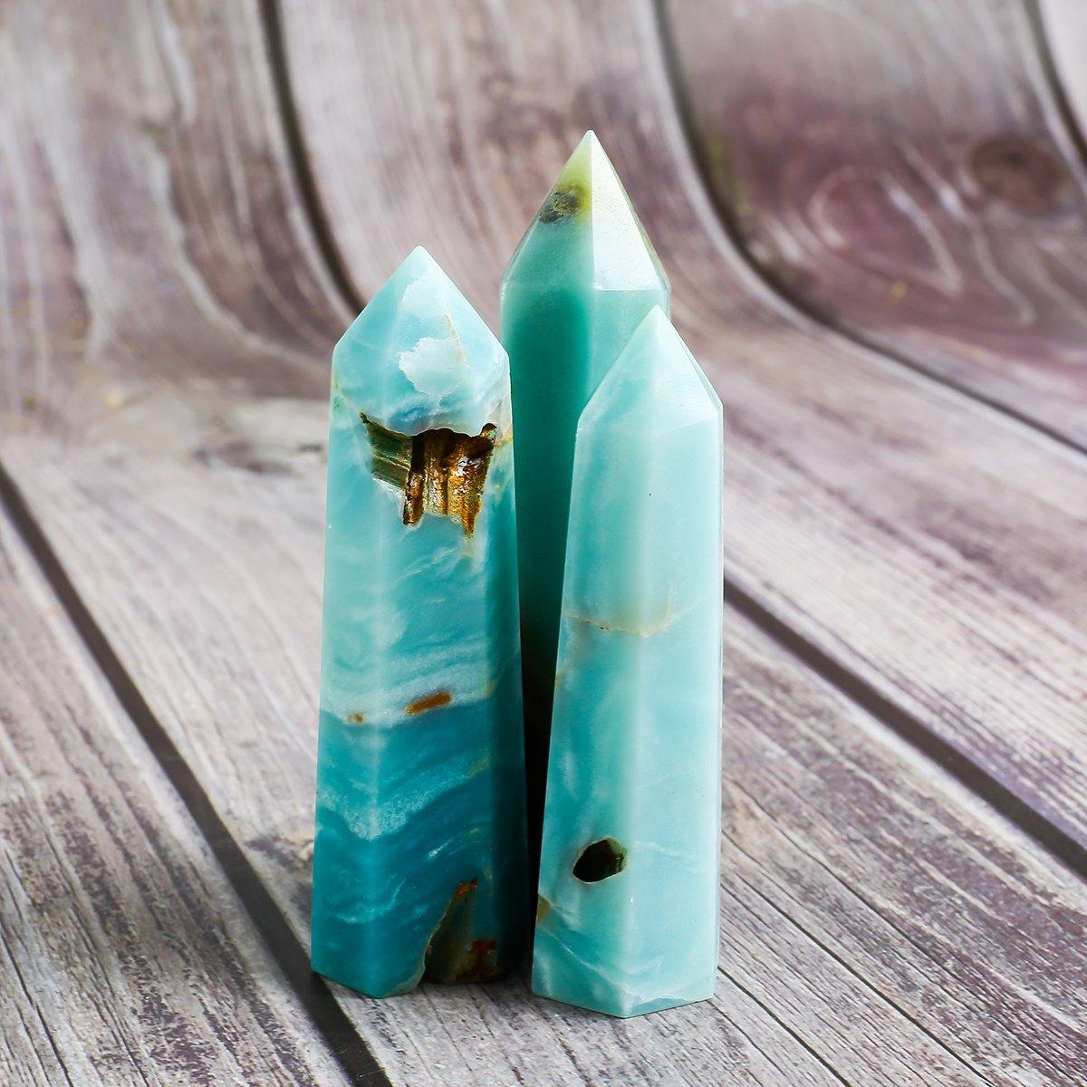 Caribbean Calcite Sky Blue Towers -Wholesale Crystals