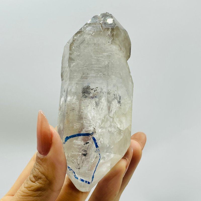 A87 Enhydro Black Quicksand Moving Bubble Double Point -Wholesale Crystals