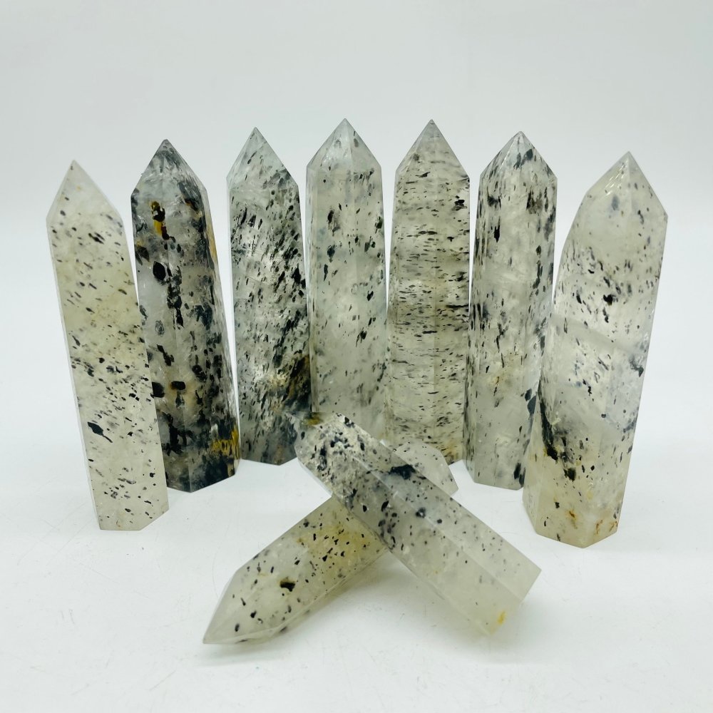Black Mica Crystal Quartz Tower Points Wholesale -Wholesale Crystals