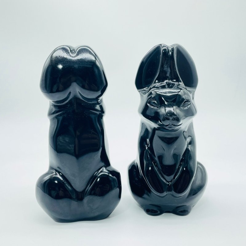 Black Obsidian Rabbit Carving Wholesale - Wholesale Crystals