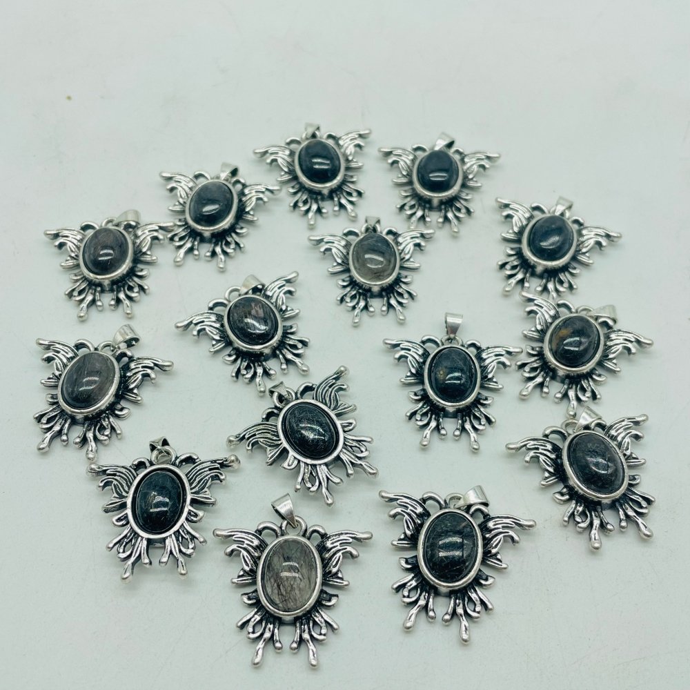 Black Rutile Crystal Butterfly Shape Pendant Wholesale -Wholesale Crystals