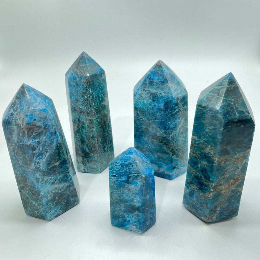 Blue Apatite Tower Point 4-6in(10-15cm) Wholesale -Wholesale Crystals