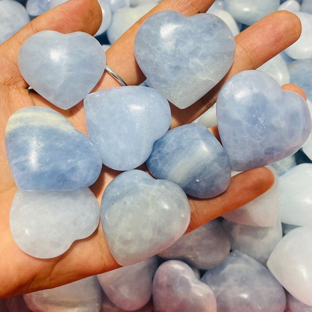 Blue Calcite Stone Heart Wholesale -Wholesale Crystals