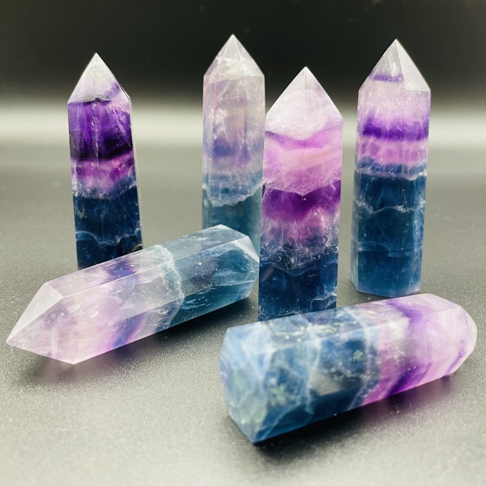 Blue Purple Fluorite Tower Wholesale -Wholesale Crystals