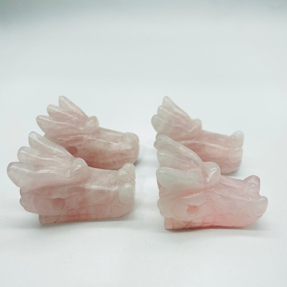 Caribbean Calcite & Rose Quartz Dragon Head Carving Wholesale -Wholesale Crystals