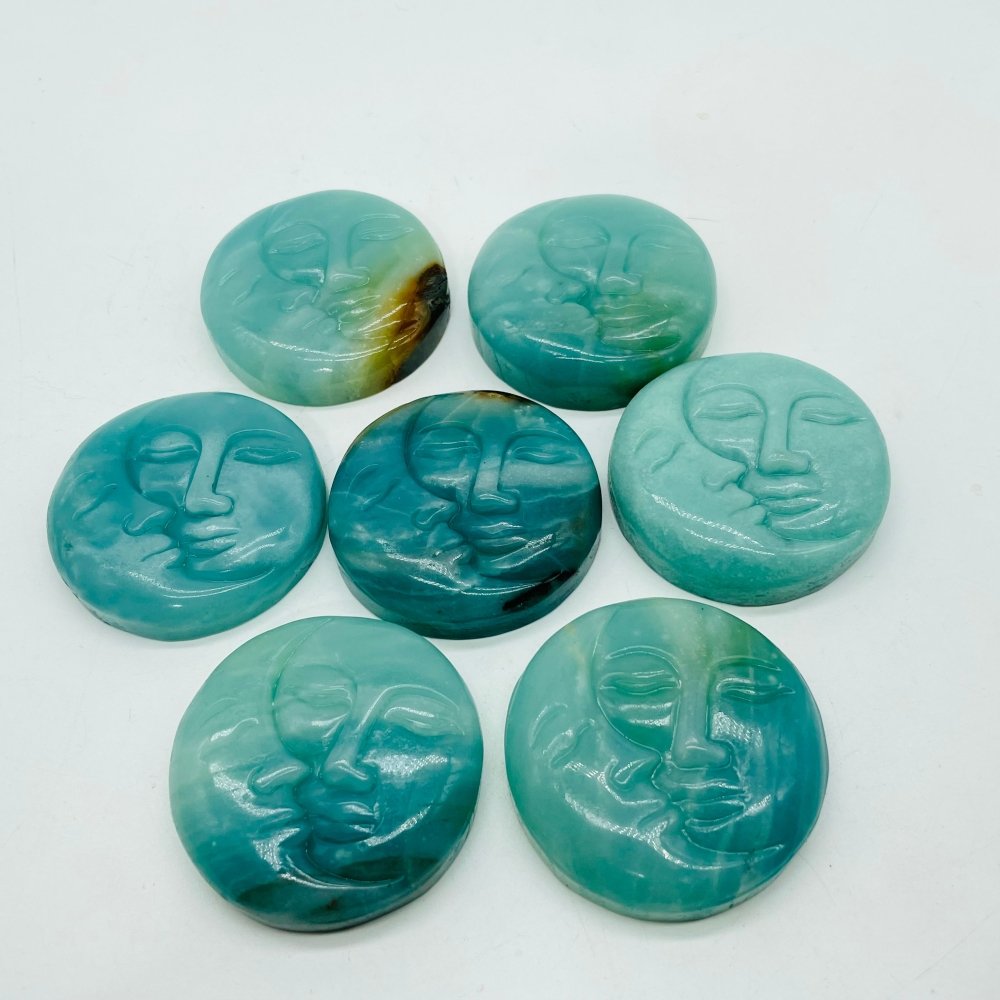 Caribbean Calcite Sun Moon Face Wholesale -Wholesale Crystals