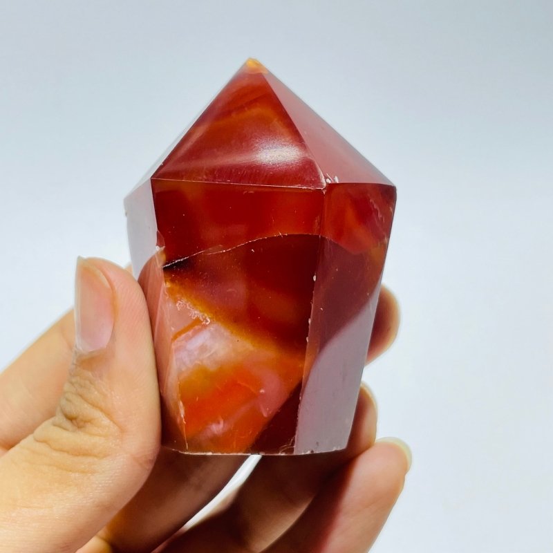 Carnelian Mixed Quartz CupCake Shape Tower Points Wholesale -Wholesale Crystals