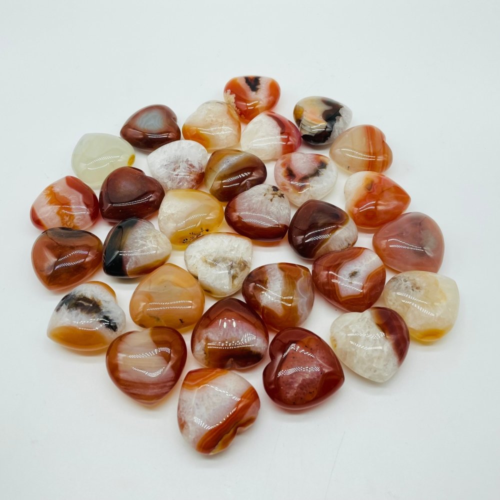 Carnelian Mixed Quartz Heart Wholesale -Wholesale Crystals