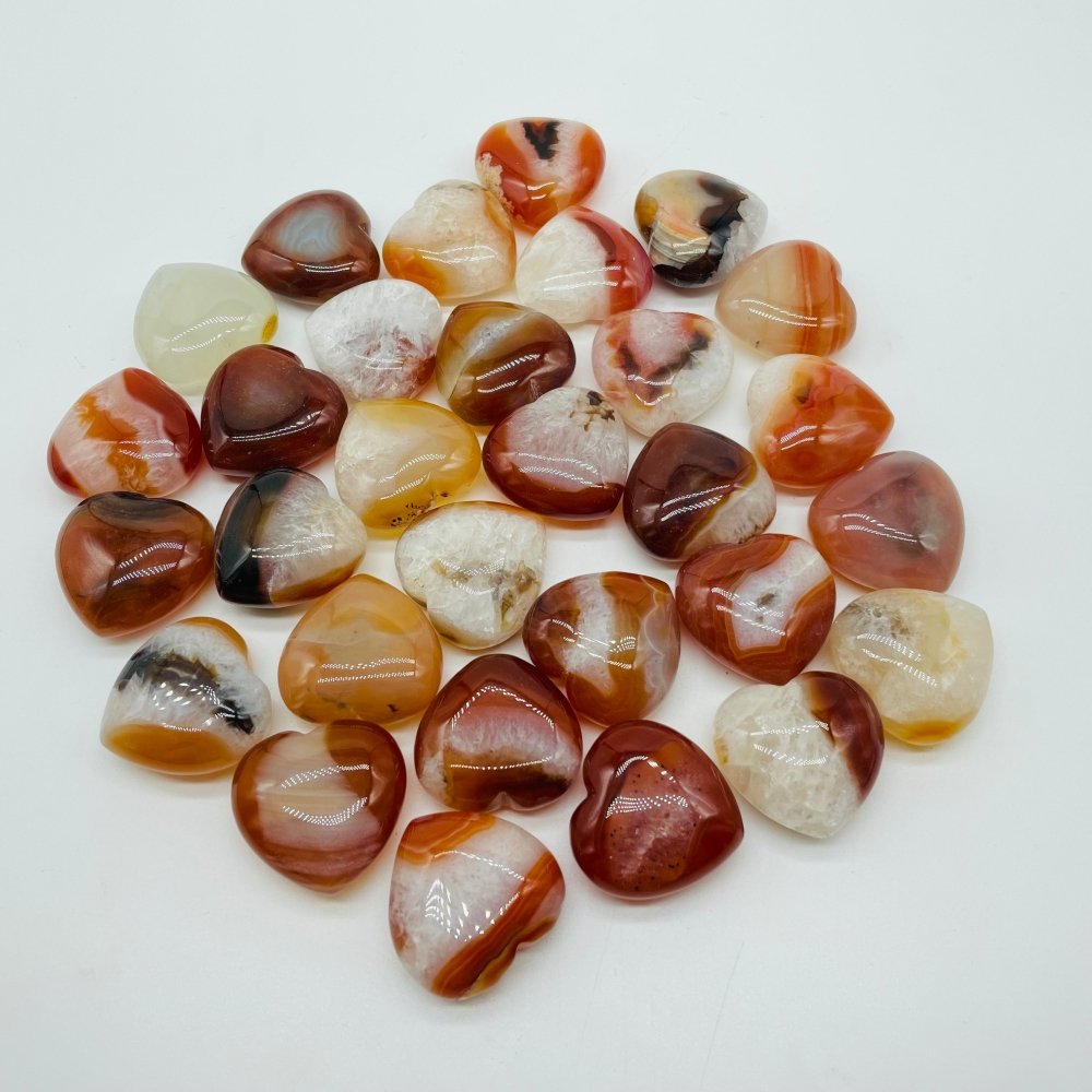 Carnelian Mixed Quartz Heart Wholesale -Wholesale Crystals