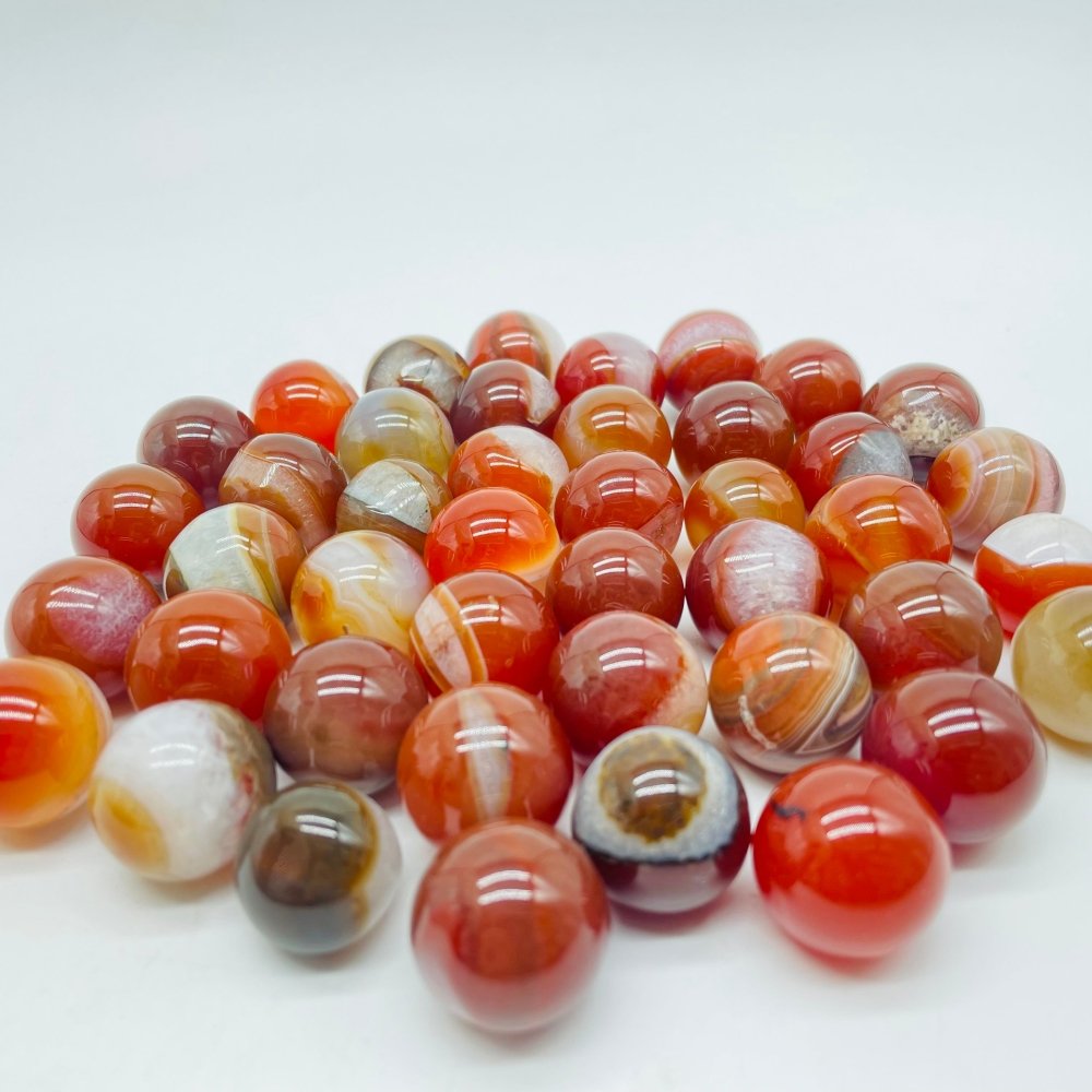 Carnelian Mixed Quartz Stripe Spheres Wholesale -Wholesale Crystals