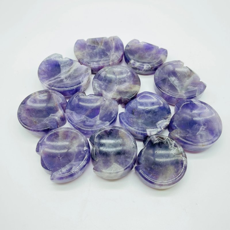 Cat Head Shape Chevron Amethyst Shallow Bowl Wholesale -Wholesale Crystals