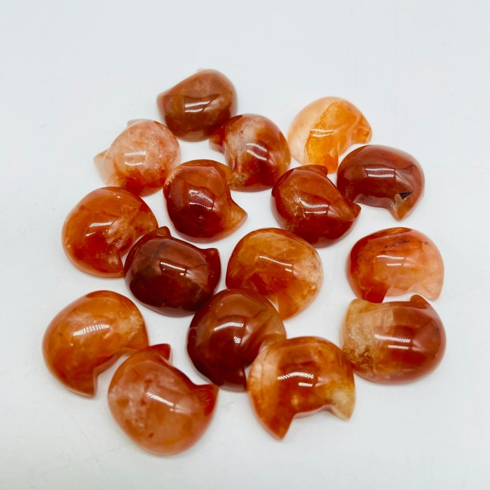 Cat Head Shape Fire Quartz & Rabbit Hair Carving Wholesale -Wholesale Crystals