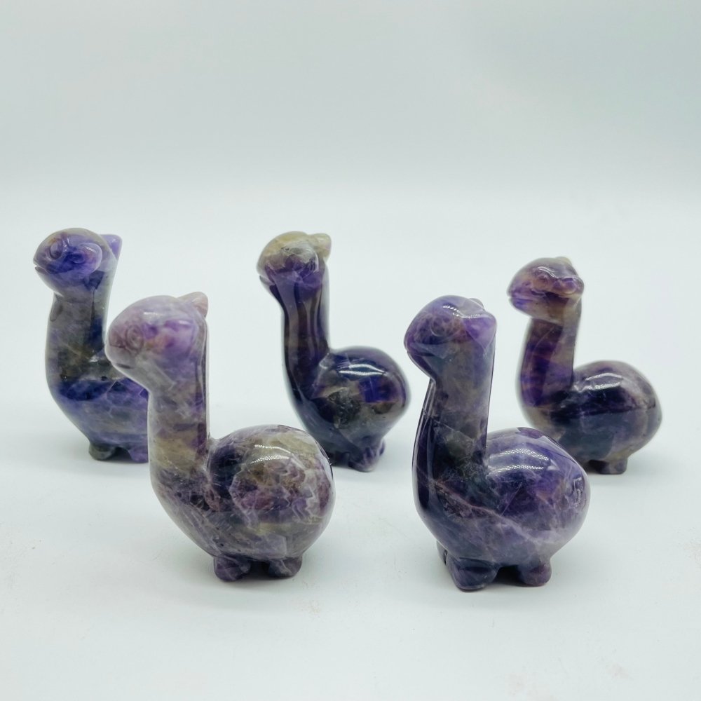 Chevron Amethyst Alpaca Carving Animal Wholesale -Wholesale Crystals