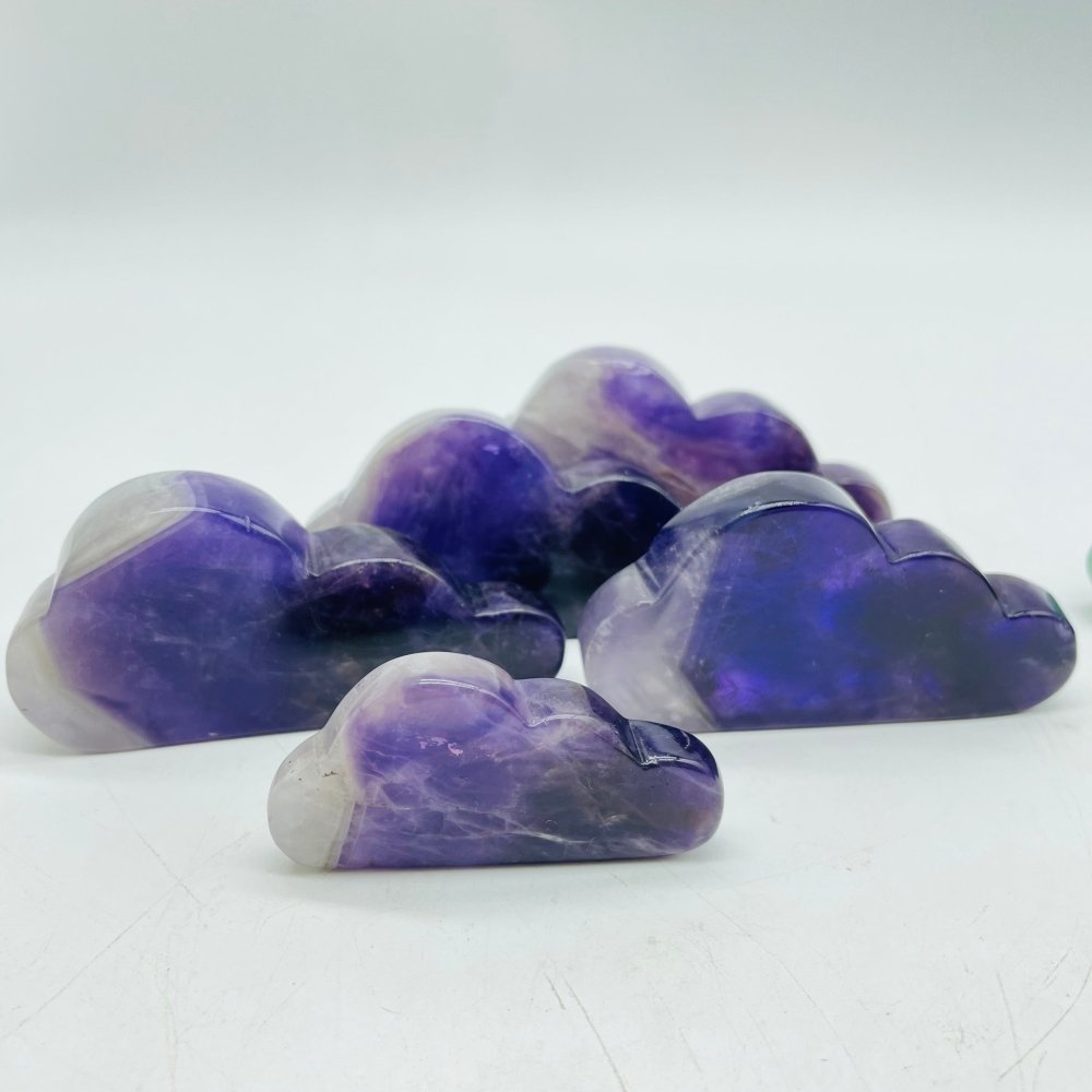 Chevron Amethyst & Green Aventurine Cloud Carving Wholesale -Wholesale Crystals