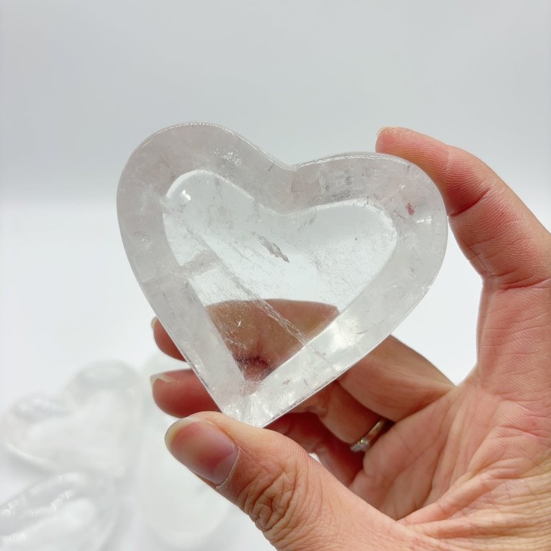 Clear Quartz Heart Shape Shallow Bowl Wholesale -Wholesale Crystals