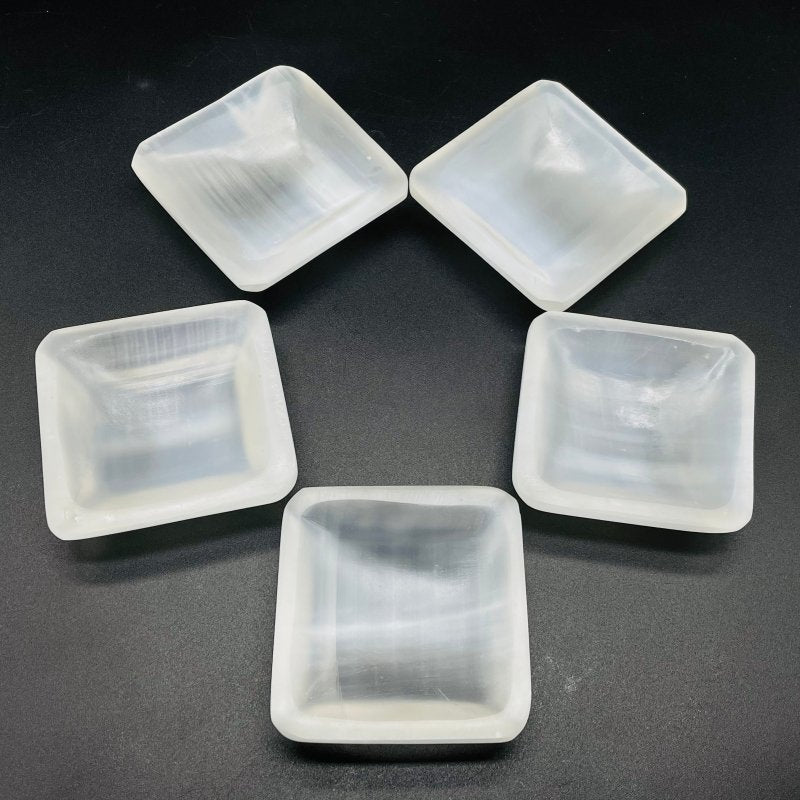 Cube Selenite Bowl Shallow Bowl Wholesale -Wholesale Crystals