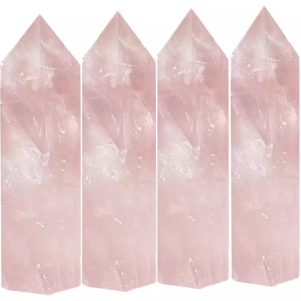 Brazil rose quartz point tower -Wholesale Crystals