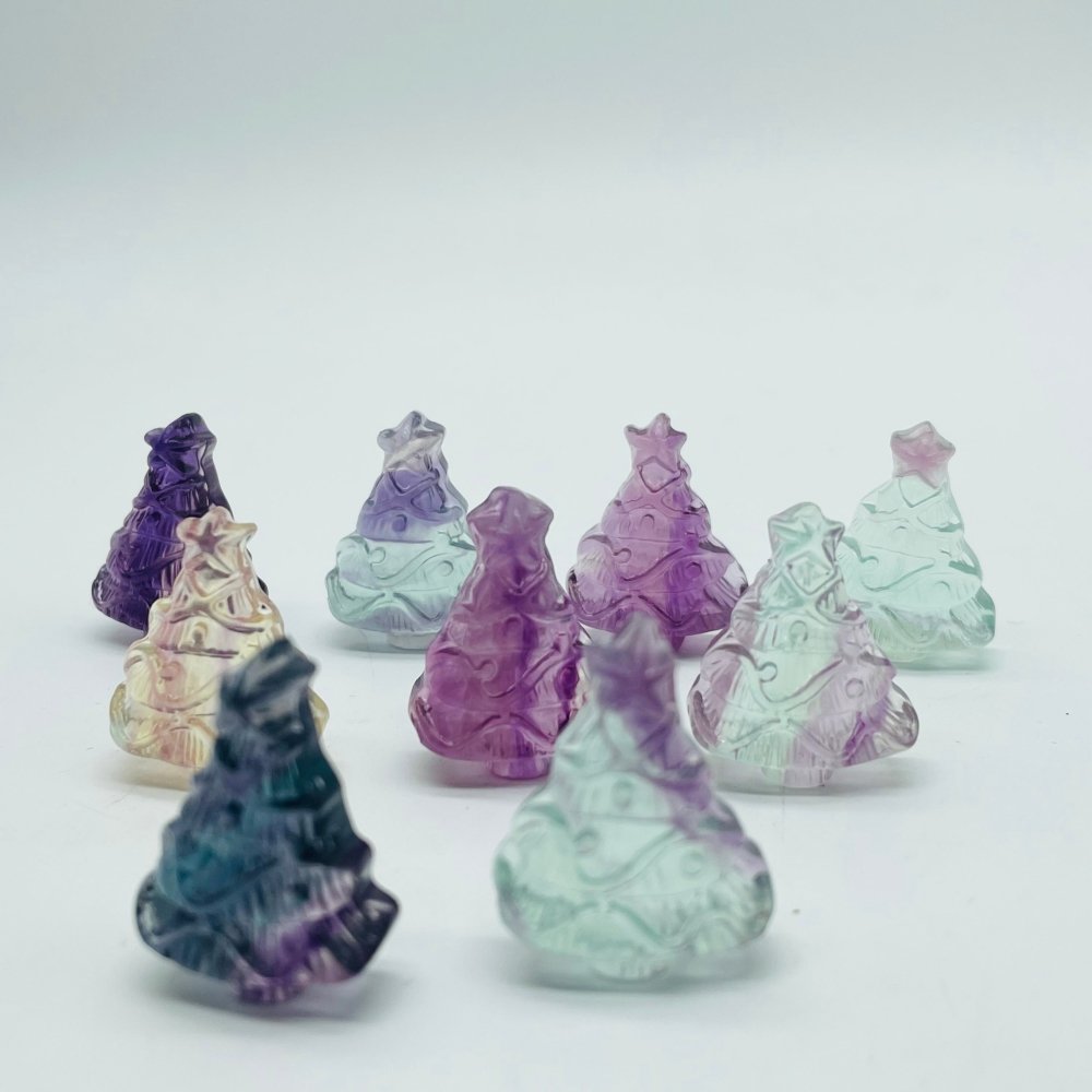 Fluorite Christmas Tree Carving Crystal Wholesale -Wholesale Crystals