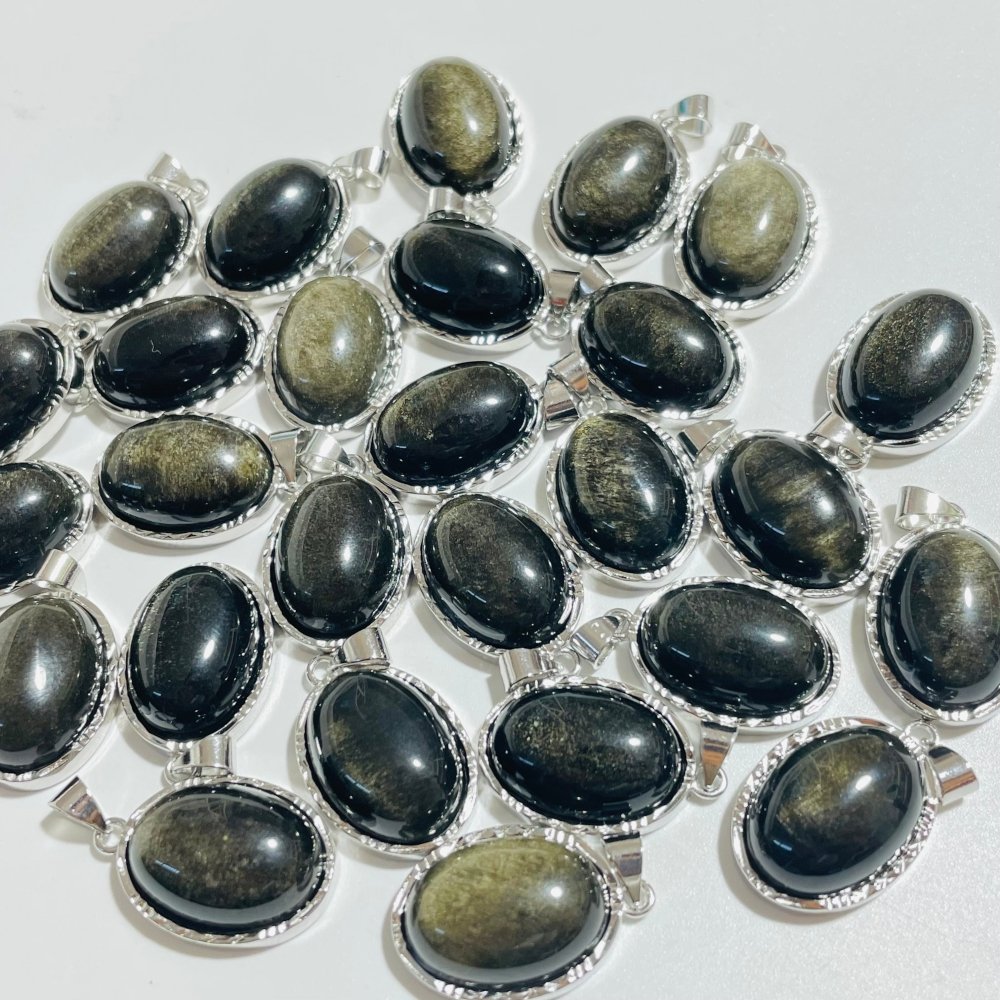 Gold Sheen Obsidian Pendant Charm Wholesale -Wholesale Crystals