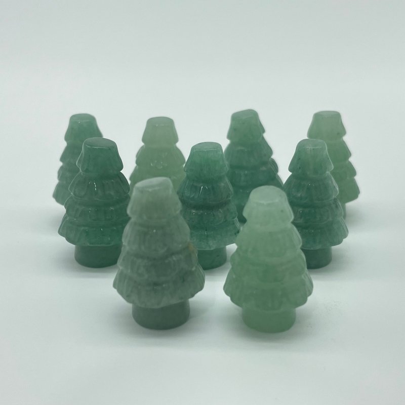 Green Aventurine Christmas Tree Carving Wholesale -Wholesale Crystals
