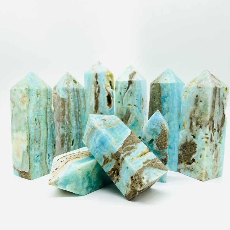 Hemimorphite Four-Sided Tower Point Wholesale -Wholesale Crystals
