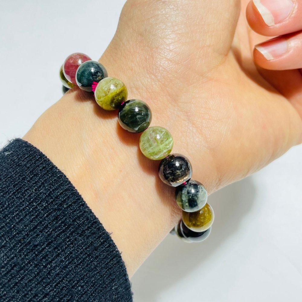 High Grade Rainbow Cat's Eye Tourmaline Bracelet (HGUB06) -Wholesale Crystals