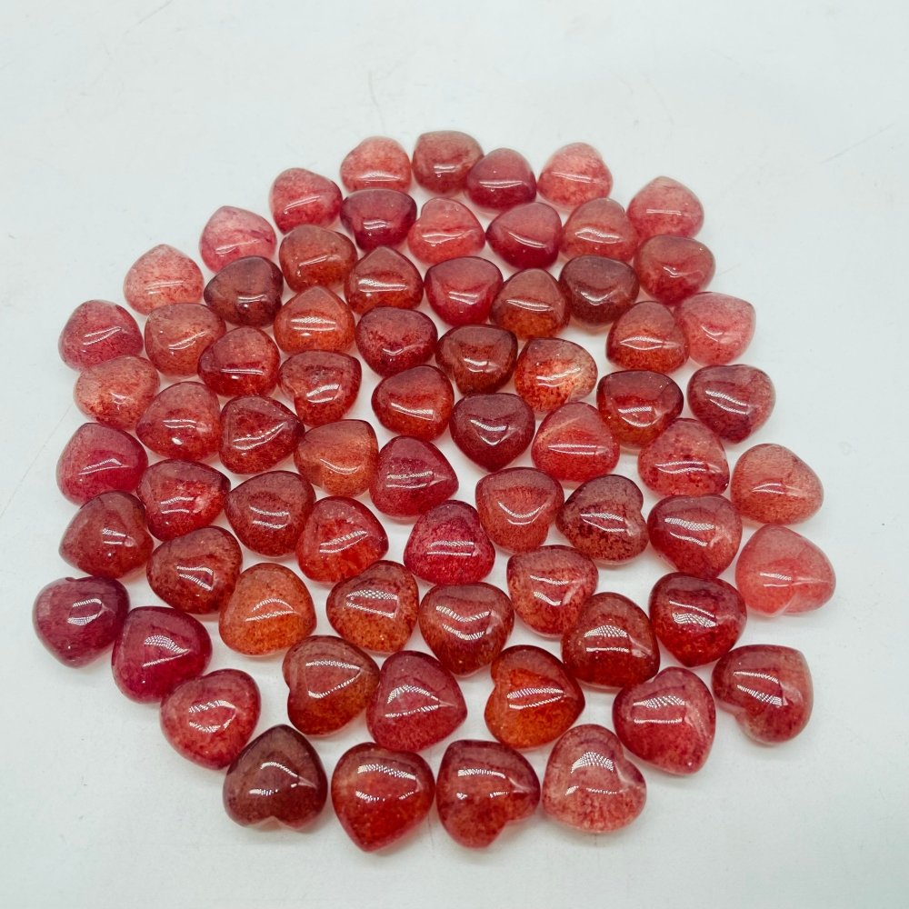 High Quality Mini Strawberry Quartz Heart DIY Pendant Wholesale -Wholesale Crystals