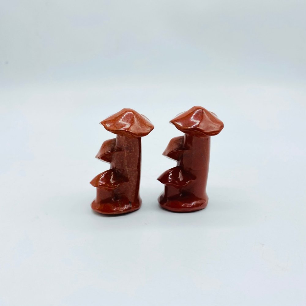 Howlite&Red Jasper Aventurine Mushroom Tree Carving Wholesale -Wholesale Crystals