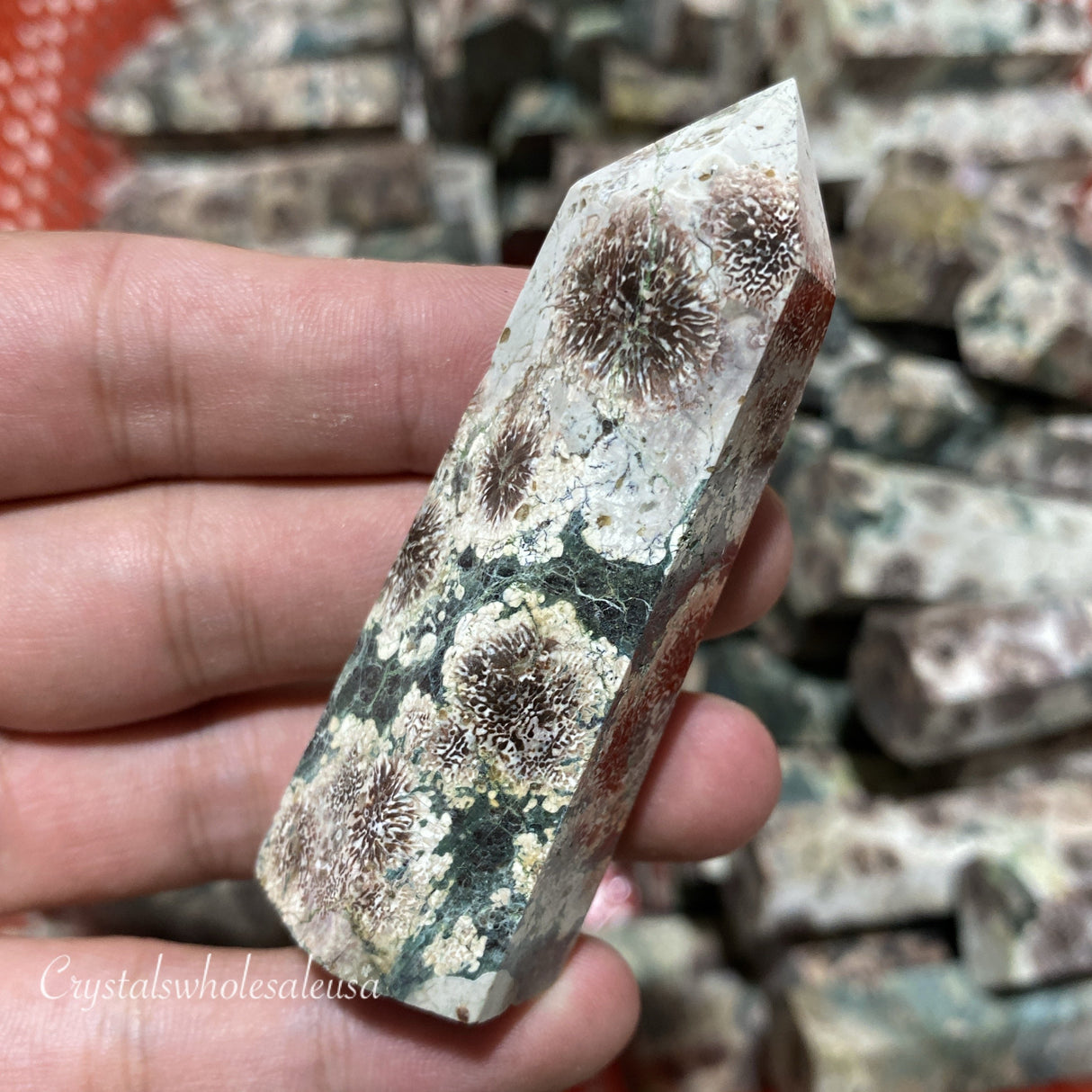 Green sakura tower -Wholesale Crystals