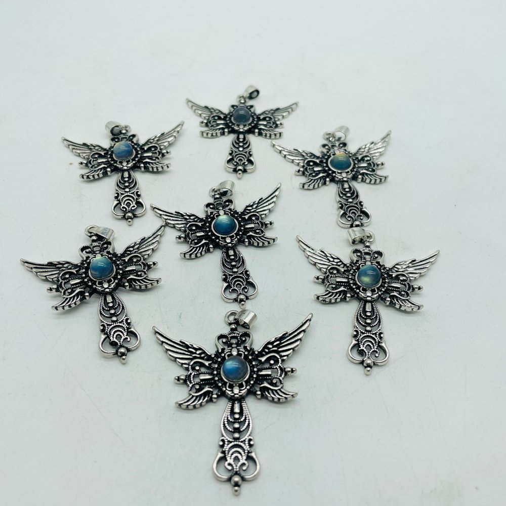 Labradorite Angel Wing Pendant Wholesale -Wholesale Crystals