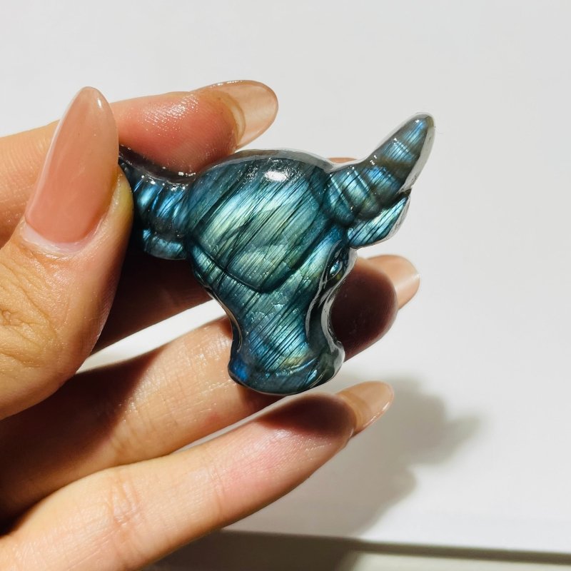 Labradorite Bull Head Carving Wholesale -Wholesale Crystals